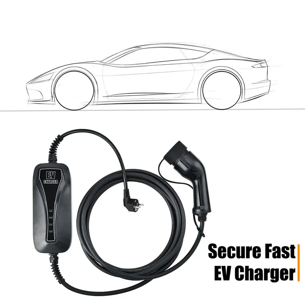 US $123.00 EV Charger Type 2 IEC62196 EVSE EV Charging Cable 16A EU Plug For Electric Vehicle