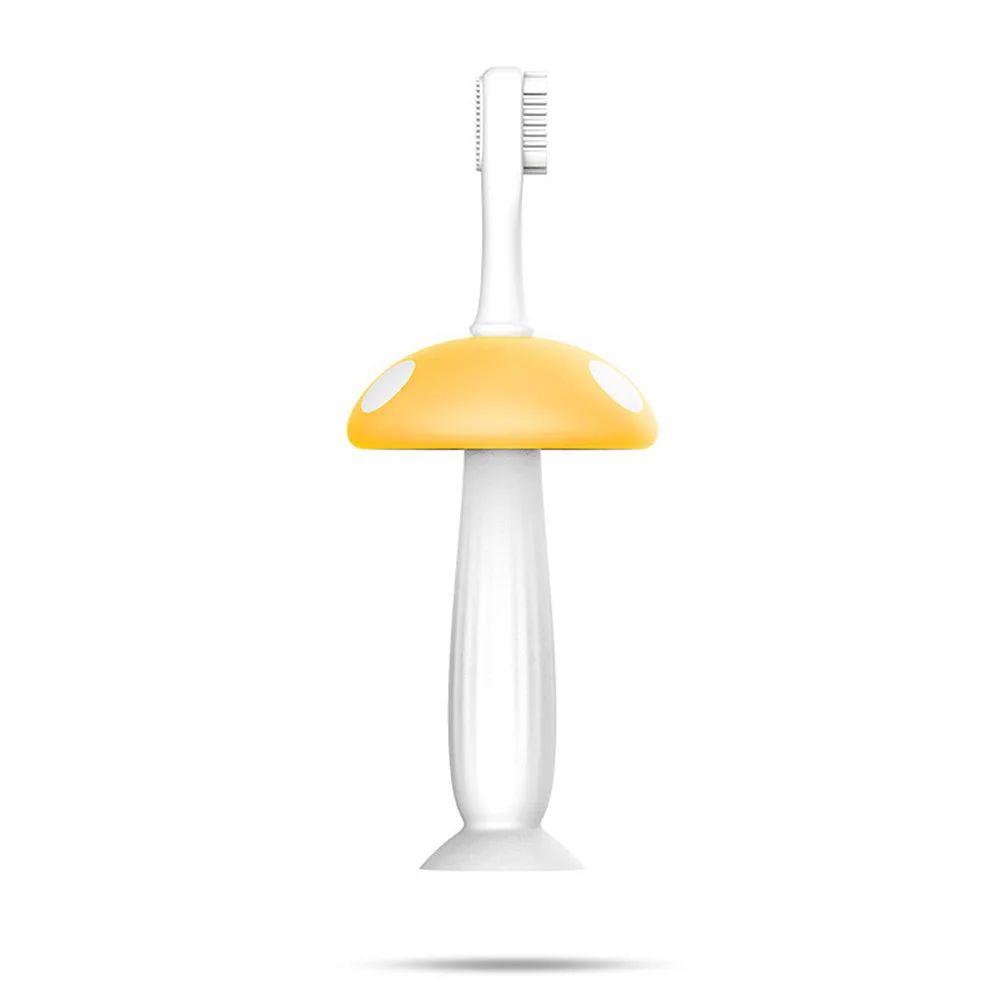 Детская Пищевая силиконовая зубная щетка Детская антиласточка дизайн прекрасная учебная зубная щетка милый гриб форма ребенок стоматологический уход#30