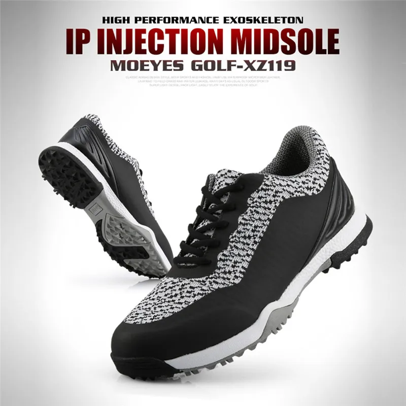 PGM/Мужская обувь для гольфа; дышащие сетчатые Нескользящие водонепроницаемые кроссовки; удобные и мягкие мужские туфли для гольфа; размеры 40-44; XZ119
