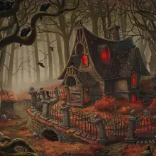 Хэллоуин лестница наклейка дом с привидениями Украшение Наклейка