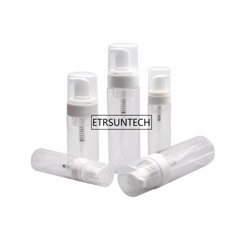 100pcs Cleanser Mousse Bottle Empty Refillable Plastic Pump Bottle Vial Trip Pot Foam Soap Liquid Mousse F3553