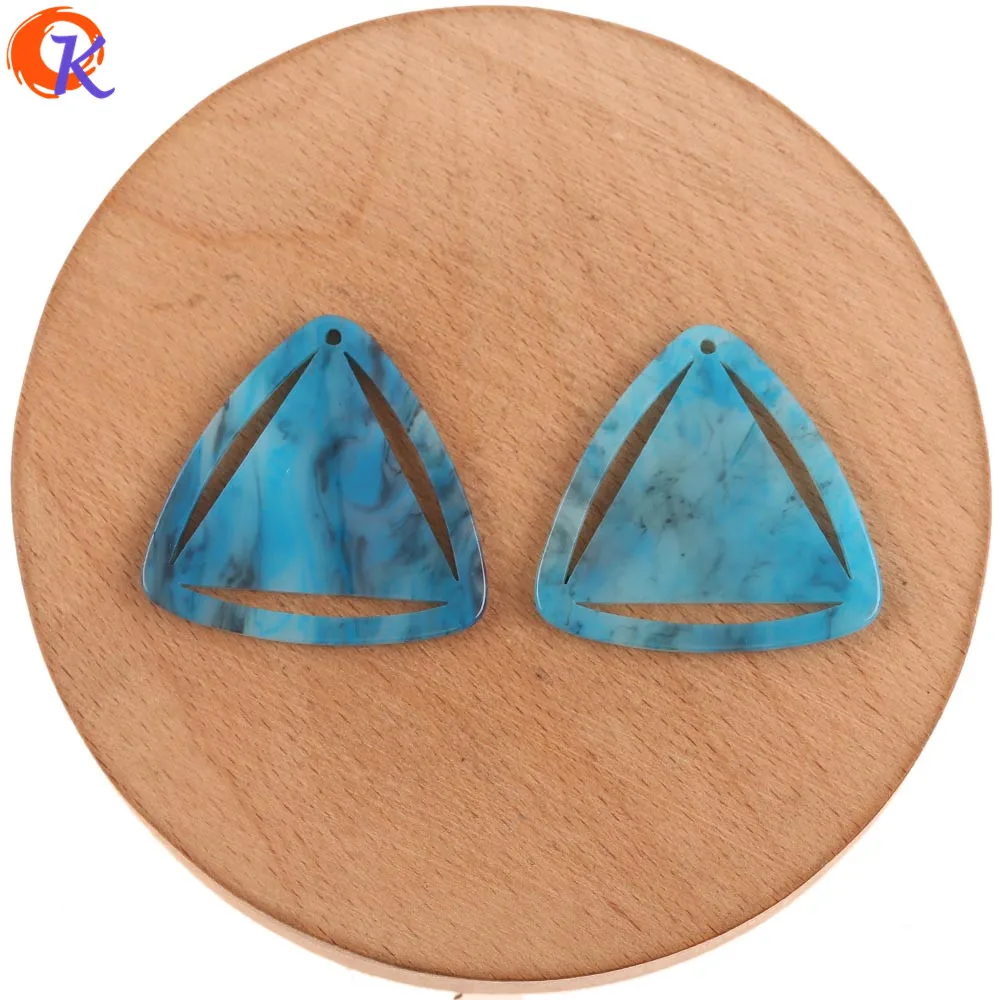 Blue Сердечный дизайн 33*34 мм 100 шт аксессуары для ювелирных изделий/Сделай сам/соединители для сережек/Треугольная форма/подвески/ручная работа/фурнитура для сережек - Цвет: Blue