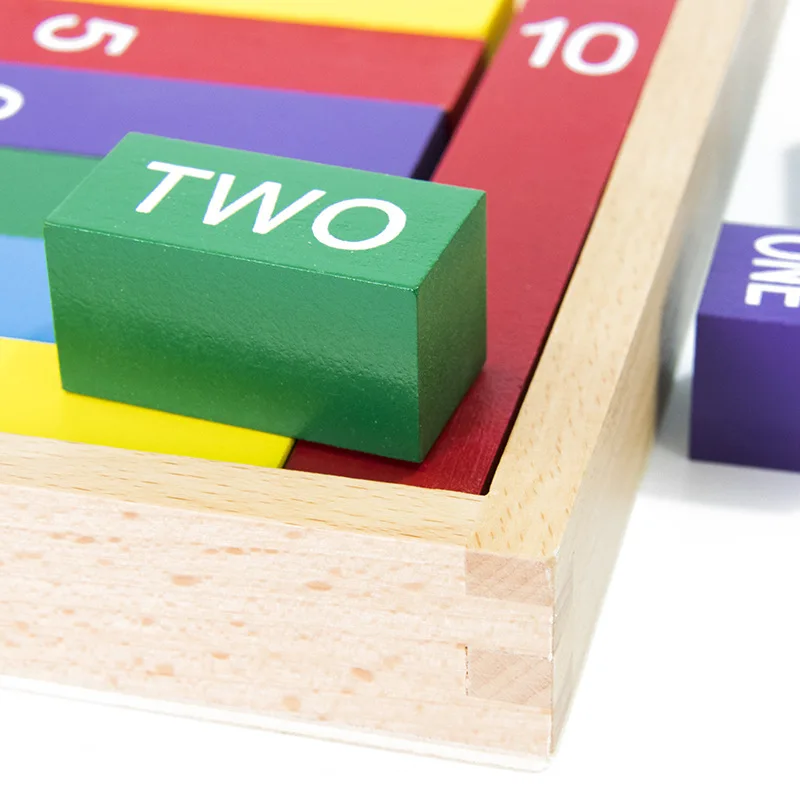 

Wooden Toy Montessori Teaching Aids Children Play Educational Montessori Sensorial Teaching Aids Color Decimal Rod