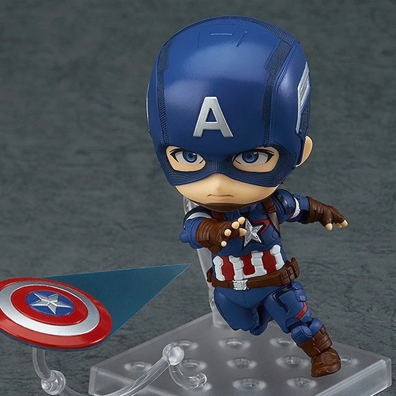 2019 фильм игра фигурка подвижная аниме Marvel Nendoroid 618 милый каваи Капитан Америка 10 см фигурка игрушки