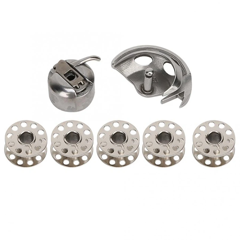 Sewing Machine Bobbins Embroidery Machine Sewing Tools Bobbins + Bobbin Case + Shuttle Hook for Old Style Household Sewing Machine Supplies