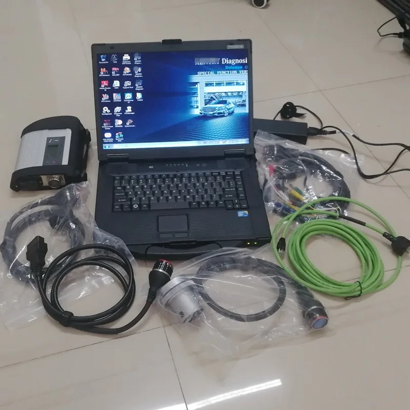 Б/у CF52 I5 4G и SSD с V12/ HHTwin инженерное программное обеспечение, установленное хорошо для автоматической диагностики Wifi MB STar C4 Sd Compact C4