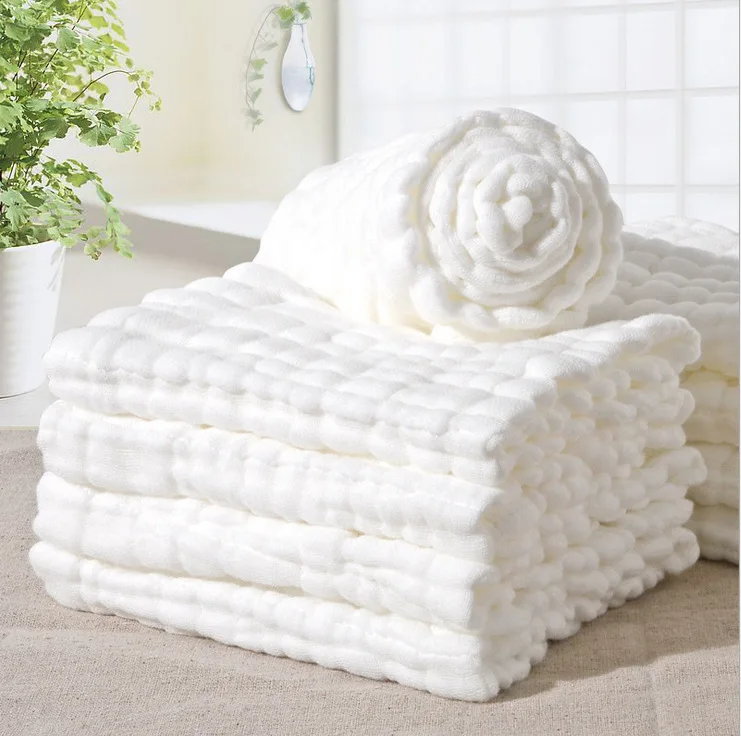  Baby Bibs Bib Pure Cotton Infant Small Square Towel Newborns Towel Infant Face Towel Gauze 6-Layer 