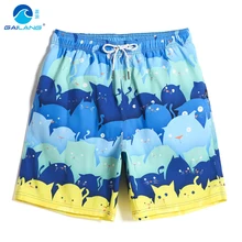 Gailang мужской кот мультфильм купальный костюм с принтом, быстро сохнет шорты для серфинга трусы купальник сексуальный лайнер пляжные шорты Сетка