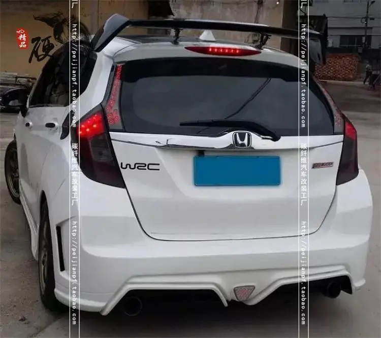 Подходит для HONDA Fit GK5- углеродного волокна задний спойлер заднее крыло