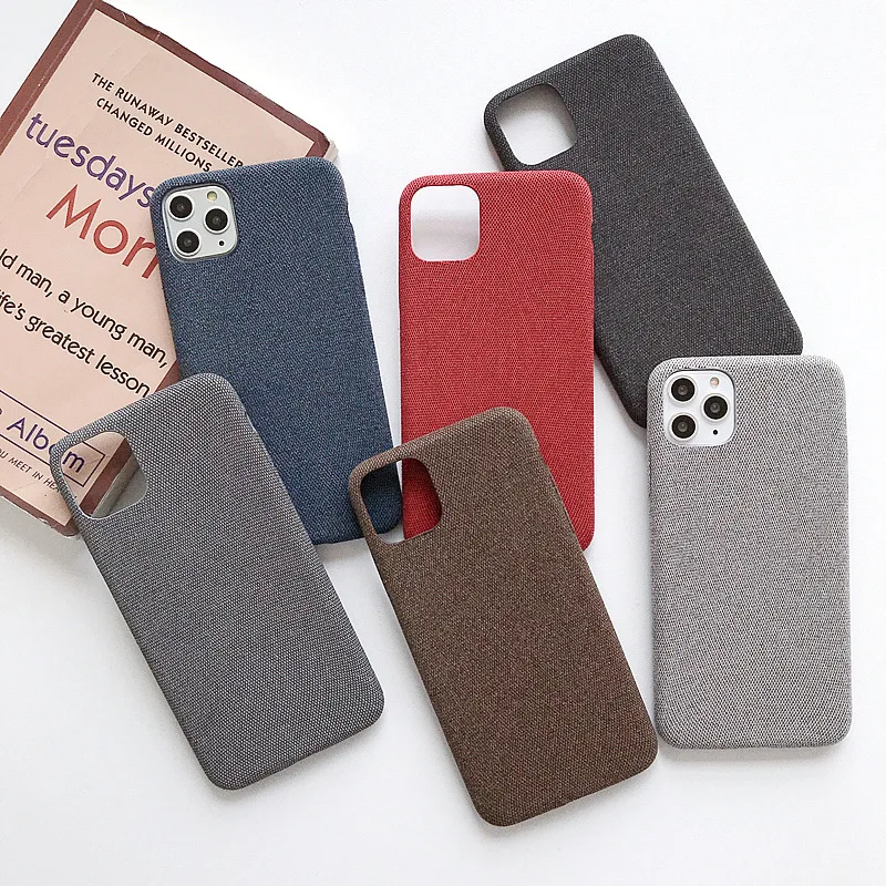 

Fabrics Phone Case for IPhone 11 Pro 6 6s 7 8 Plus X XR XS MAX Case Ultra-thin Soft Cover for Iphone 7 Case Cloth Capa Coque