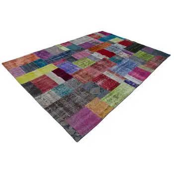 

203x301 Cm Multicolor Handmade Patchwork Rug-7x10 Ft