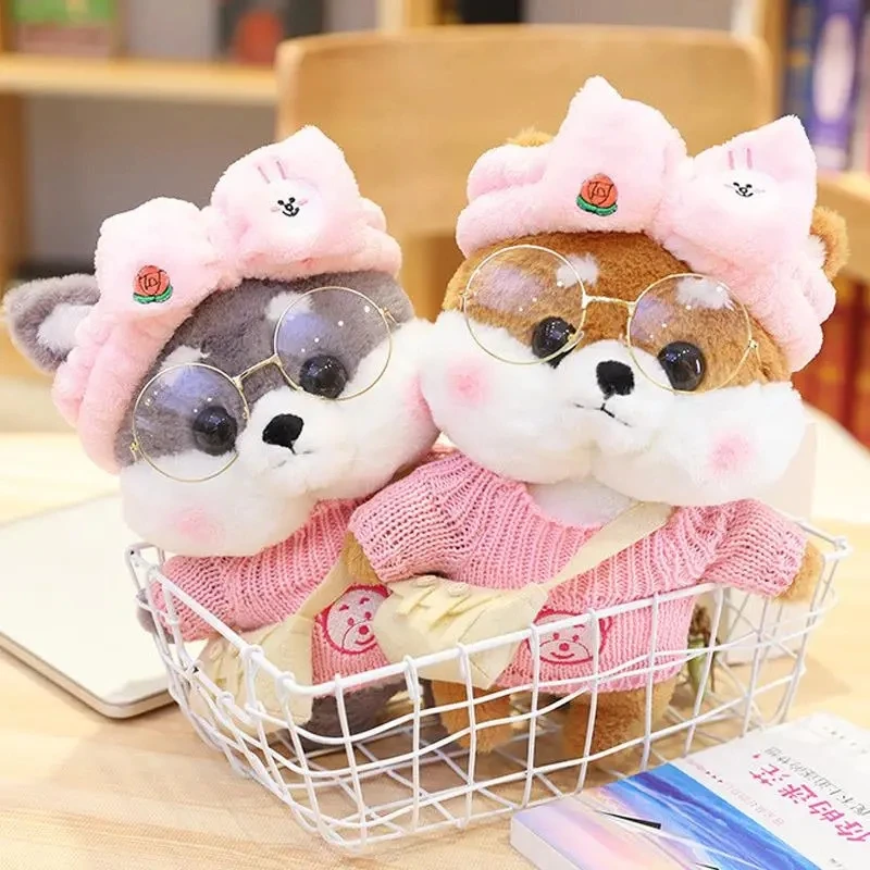 30CM Cartoon Lovely Shiba Inu Dog Cosplay Dress Up Plush Toys Stuffed Cute Animals Doll Soft Pillow for Kids Girls Birthday Gift | Игрушки и