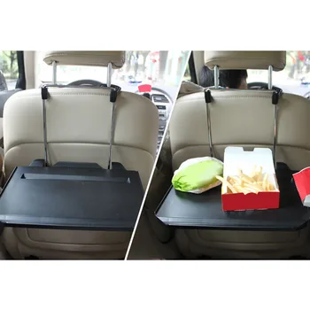 

Car Steering Wheel Back Seat Tray Built-in Drawer Food Drink Holder Stand