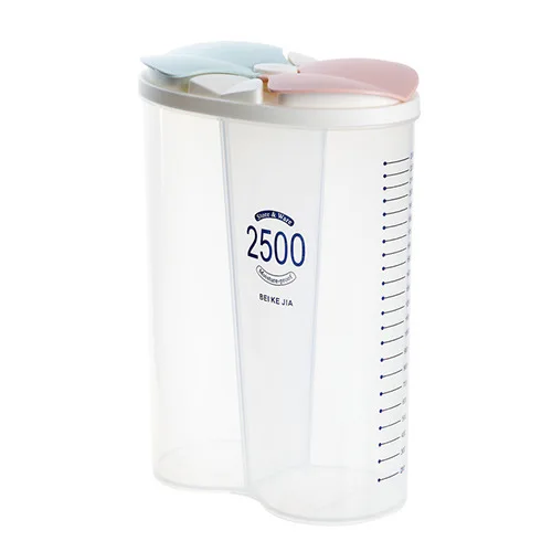 Разделенный держатель для хранения Прозрачная пластиковая емкость для хранения коробка герметичная банка кухонные аксессуары отдельный контейнер для пищевых продуктов