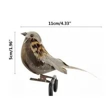 12 шт. искусственный пенный перо имитация птицы с зажимами для рождественской елки Dec