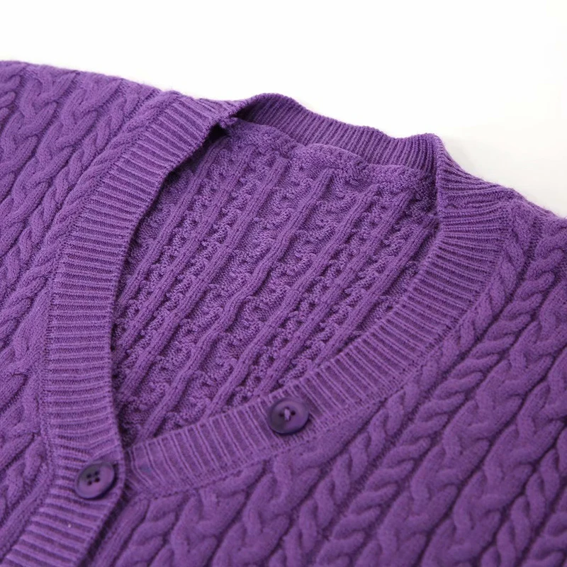 ZA 2019 fashion Women Sweater V-Neck Chic Single Breasted Cardigan Long Sleeve Loose Knitting Warm Sweaters Female Ladies ZA 2019 fashion Women Sweater V-Neck Chic Single Breasted Cardigan Long Sleeve Loose Knitting Warm Sweaters Female Ladies