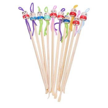 

10x Cartoon Doll Decor Bamboo Earlobe Ear Cleaner Ear Care