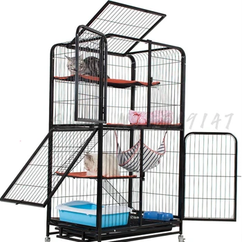 

Cat Cage Villa Home Two-layer Three-layer Four-layer Litter Large House Room Small Pet dog fence hamster fence