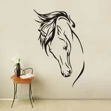 WH30 AliExpress внешней торговли горячие продажи с головой лошади на стену наклейки резные животные Цветочные наклейки гостиной декоративные стены Sti