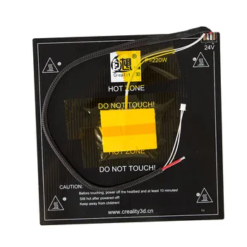 

Creality Hot Bed Board+Cables Aluminum Heated Bed 220*220*8mm Black 24V 220W for Ender-3/Ender-3 Pro/Ender-5 3D Printer Parts