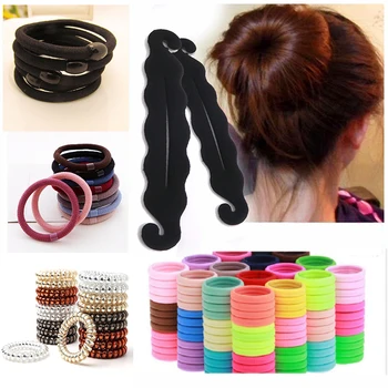 

Telephone Wire Rubber Bands Spiral Shape Elastic Hair Bands Girls Braiding Hair Accessories Hair Ties Gum Hair Styling Tools