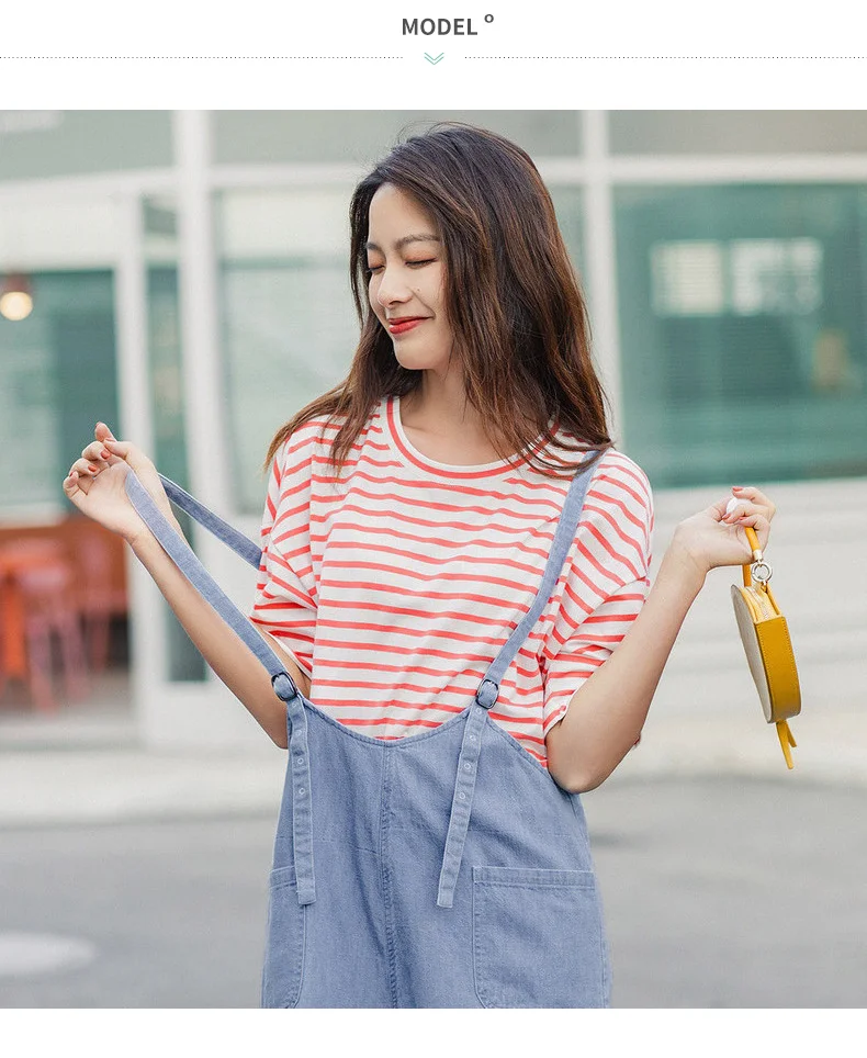 INMAN 2020 Summer New Arrival Pure And Fresh Short Sleeve T-shirt Youth Nifty Energetic Stripe Suspender Trousres Suit