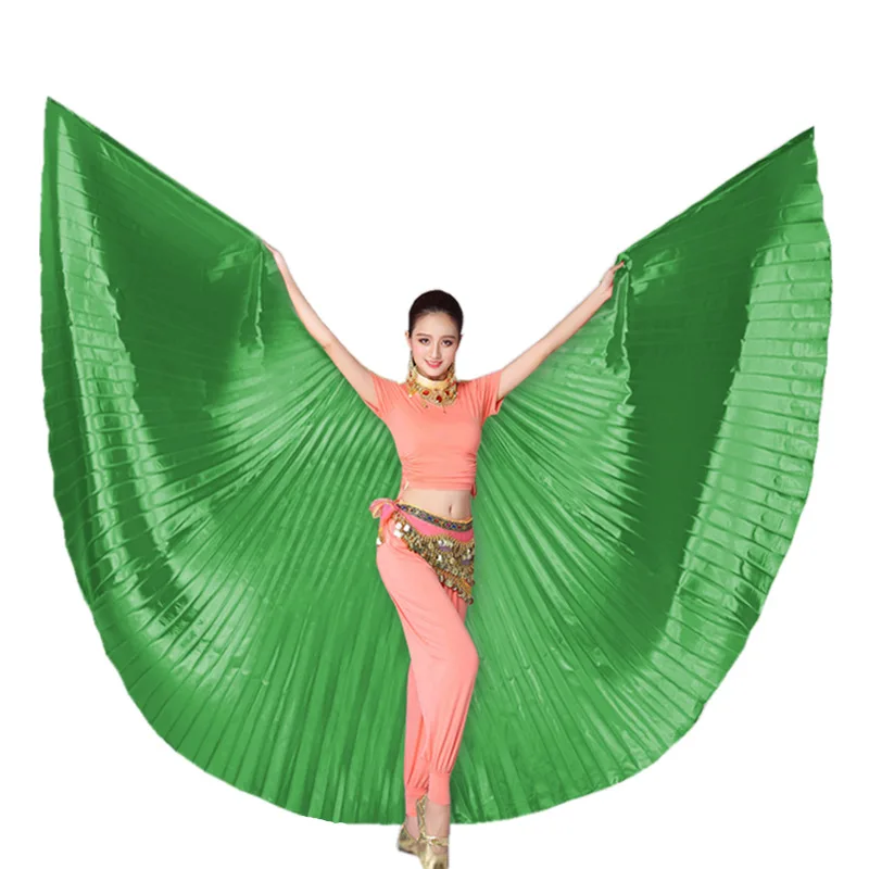 Танец живота Isis Крылья танец живота костюм Bufandas экзотическая танцевальная одежда для бальных танцев женский танец живота аксессуары 11 цветов - Цвет: Green