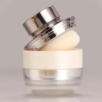 

Empty Powder Box Cosmetic Powder Case Powdery Cake Box Powder Puff Holder Makeup Accessories for Trip Travel Home
