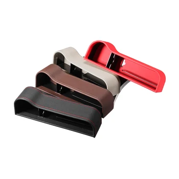 

New Right Side Leather Car Seat Slit Gap Storage Catcher Box Organizer Phone Cup Holder Cigarette Keys Drink Holder