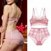 Best Seller Classic Bandage Pink Bra Set Lingerie Push Up Brassiere Lace Underwear Set Sexy High-Waist Panties For Women underwear 32930680983