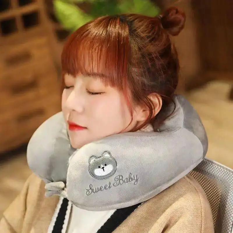 Cartoon U-shaped Pillow Neck Pillow Protecting Cervical Pillow Neck Pillow U-shaped Office Cute Portable Airplane Wagon