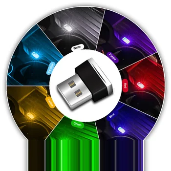 

Mini LED Car Light Auto Interior USB Atmosphere Light Plug and Play Decor Lamp Emergency Lighting PC Car Accessories
