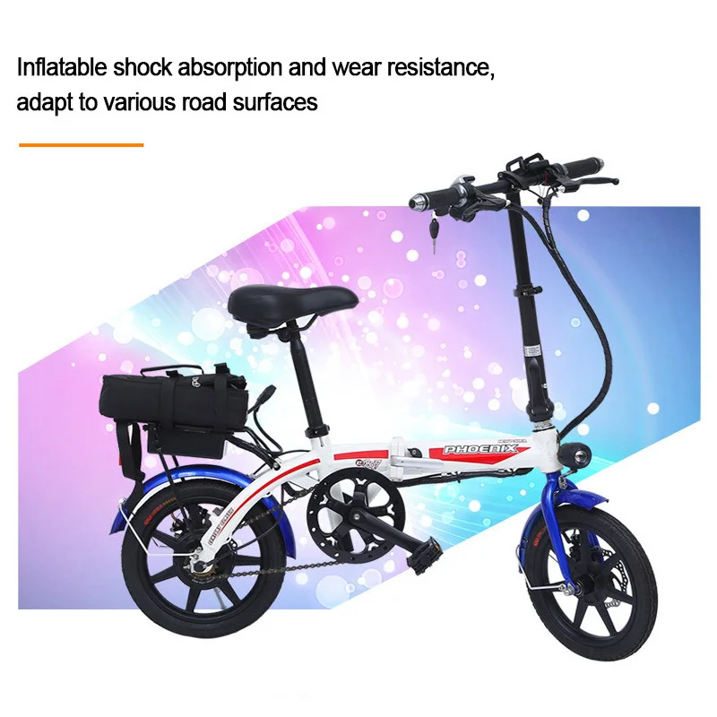Excellent Folding Electric Bicycle 2 Wheels 48V Electric Bicycle 18 Inch Portable Two Wheel Electric Scooter For Adults With Seat 9 Excellent Folding Electric Bicycle 2 Wheels 48V Electric Bicycle 18 Inch Portable Two Wheel Electric Scooter For Adults With Seat 9