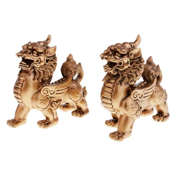 

2PCS Pi Xiu Feng Shui Figurine to Attract Wealth Home Decoration