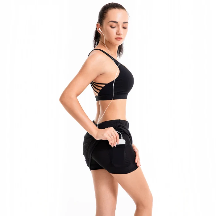 Женские спортивные шорты, легкая Спортивная юбка с карманами для бега, тенниса