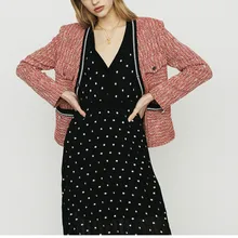 Новое поступление осень/зима женская одежда: элегантный Блейзер, который хорошо сочетается с короткими твидовыми топами