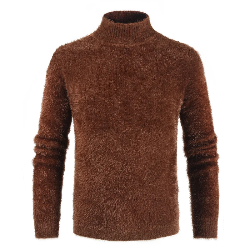 NEGIZBER 2019 High Quality Men's Turtleneck Sweaters Fashion Thick Wool Pullover Sweaters Men Casual Warm Winter Sweater Men