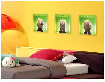 

Z-006 Simulation Bear Living Room Background Decoration Adhesive Paper Sticker Removable Mural