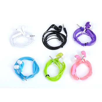 

100 pcs 3.5mm crystal Wired Earphones for PC computer Smartphone With Mic