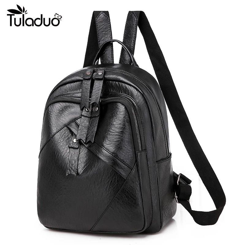 Новый дизайнерский синий лоскутный Противоугонный рюкзак Ms.