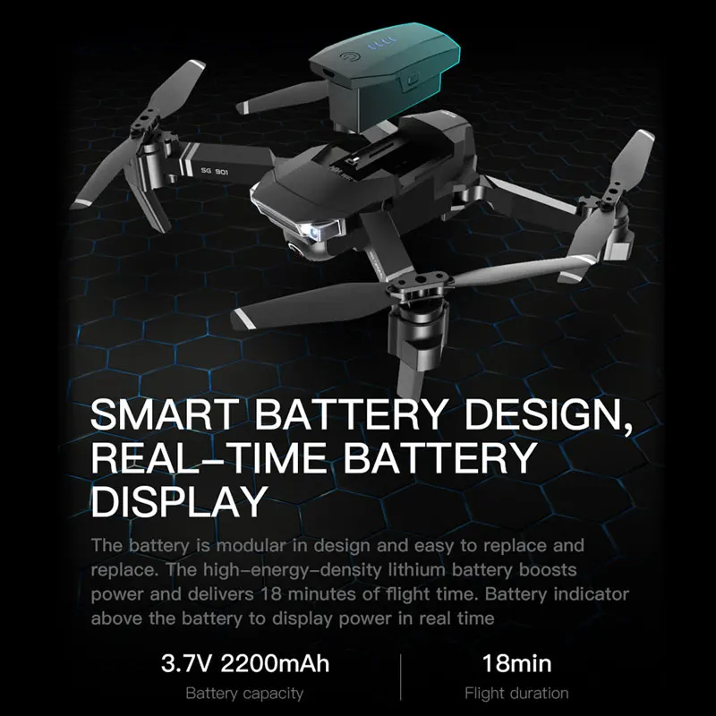 ZWN SG907 SG901 GPS RC Quadcopter with Wifi FPV 1080P 4K HD Dual Camera Optical Flow Drone Follow Me Mini Dron VS SG106 E502S