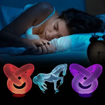 

7 Color Changing LED Night Light Dock Holder 10LED 3D Lamp Bases 3D Touch 3D Art Lighting Accessories