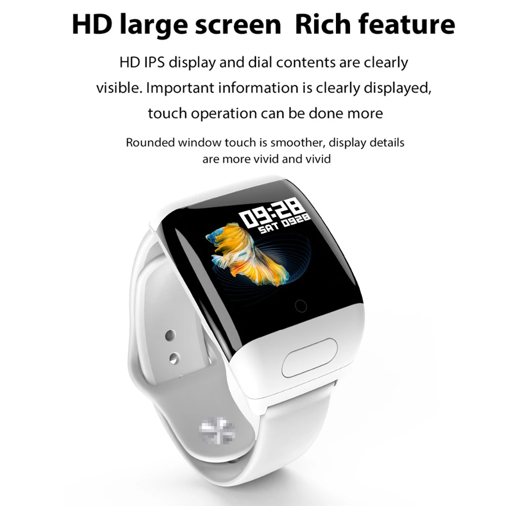 2 IN 1 Smart Watch Bluetooth Earphone TWS Wireless HiFi Earpods Noise Reduction Call Touch Control Earbuds For Health Management