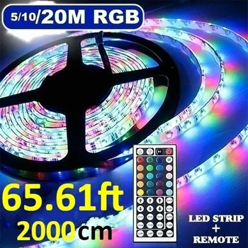 

SMD 3528 LED Strip Light RGB Flexible Tape Ribbon Lamp with Remote Control for TV Desktop Screen Decorative Backlight