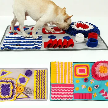 

75*50cm Pet Dog Puzzle Toys Slow Feeding Food Mat Training Foraging Sniffing mat Funny Cat toys Snuffelmat Feeder Soft Pad ZM727
