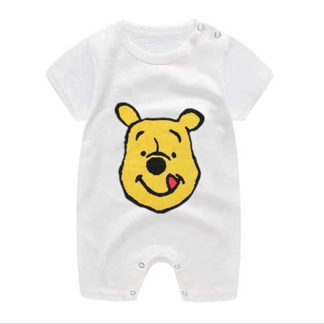 Baby Bodysuits comfotable Cartoon Pooh Baby Clothing Baby Rompers 100% Cotton Short Sleeve Newborn Jumpsuits Baby Boys Girls Clothes Baby Bodysuits for girl 