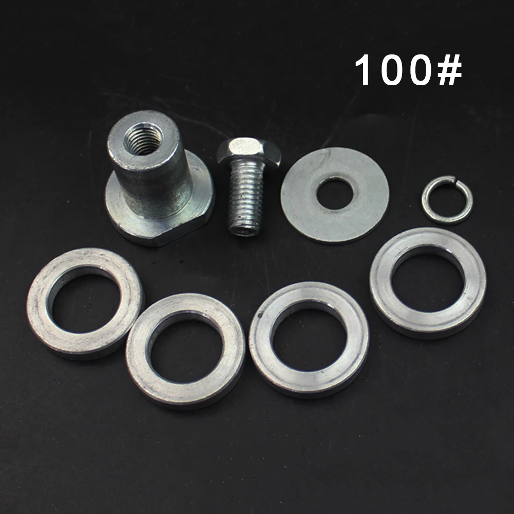 100/125mm Lock Nuts Angle Grinder Inner Outer Flange Nut Kits Angle Grinder Variable Slotting Machine Conversion Head M10 M14