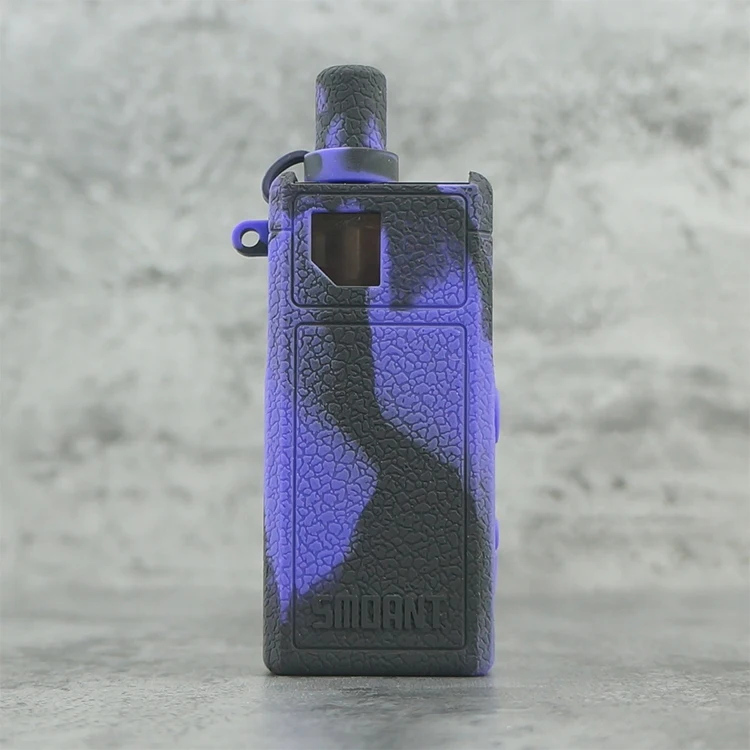 10 шт. защитный силиконовый чехол для Smoant Pasito Mod Vape kit текстура кожи резиновый рукав щит обёрточная бумага чехол подходит Pasito - Цвет: black purple
