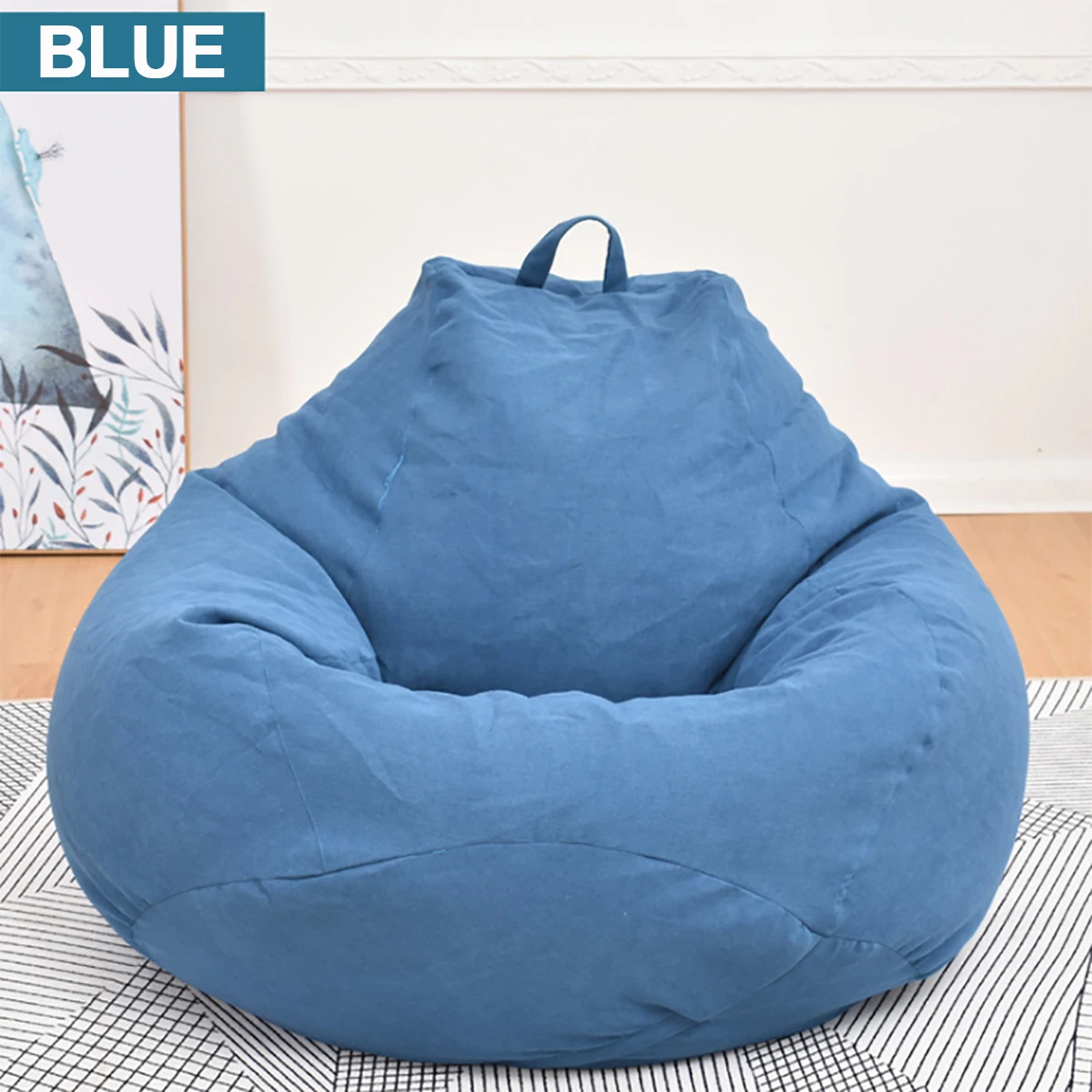 Billige Faul Sitzsack Sofas Abdeckung Stühle ohne Füllstoff Leinen Tuch Liege Sitz Sitzsack Puff asiento Couch Tatami Wohnzimmer Möbel
