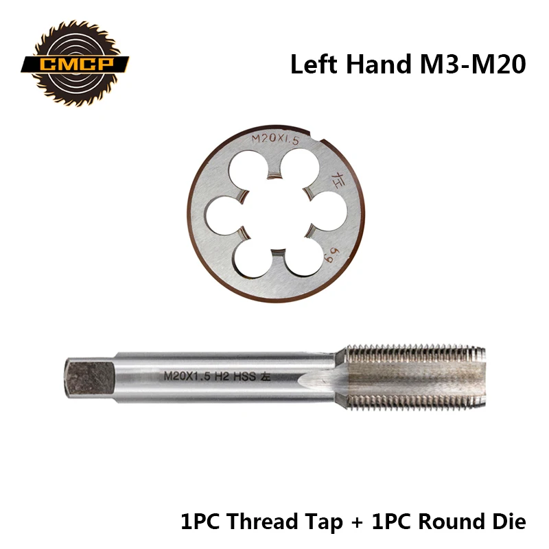 1pc HSS Machine M14 X2mm Plug Tap and 1pc M14 X 2mm Die Threading Tool